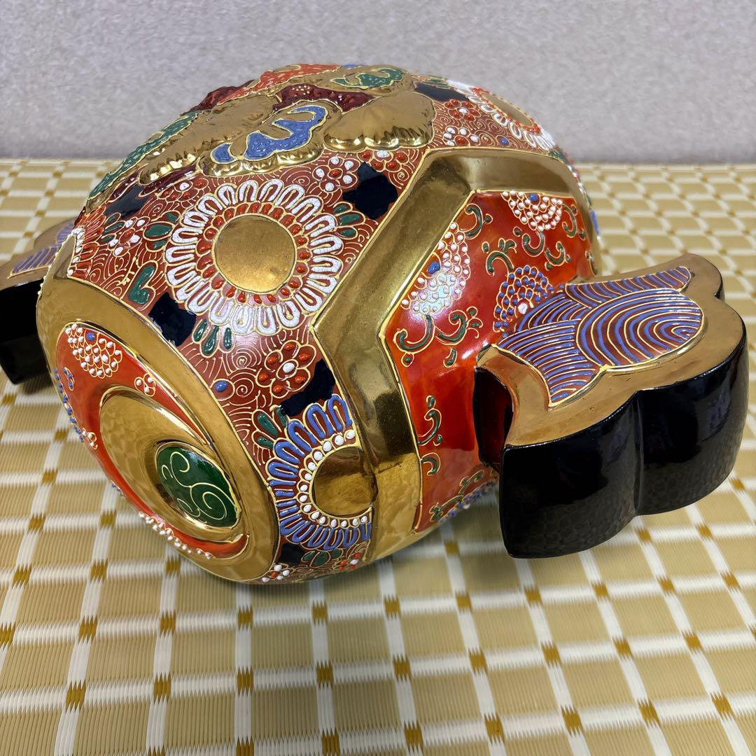 九谷焼　金彩　12号小槌・盛　打ち出の小槌　小槌　横幅38cm