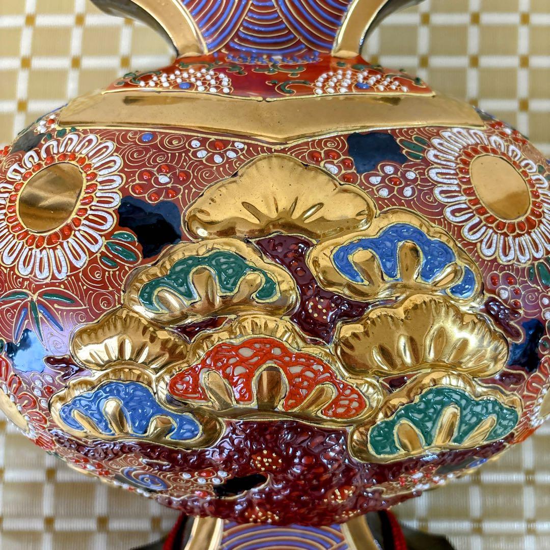九谷焼　金彩　12号小槌・盛　打ち出の小槌　小槌　横幅38cm