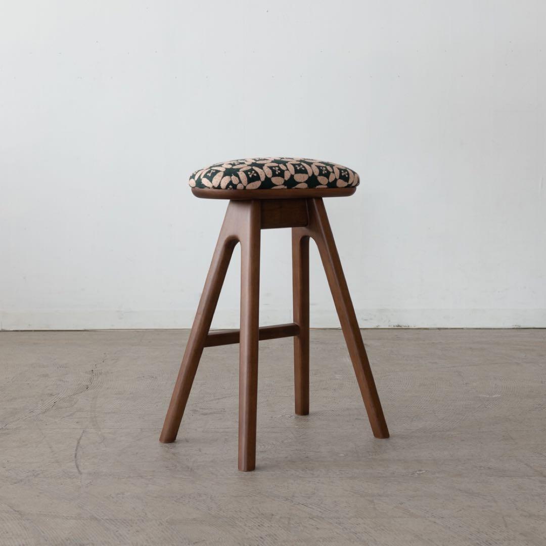 キッチンスツールBR H530＋ミナ ペルホネン　dear dark green