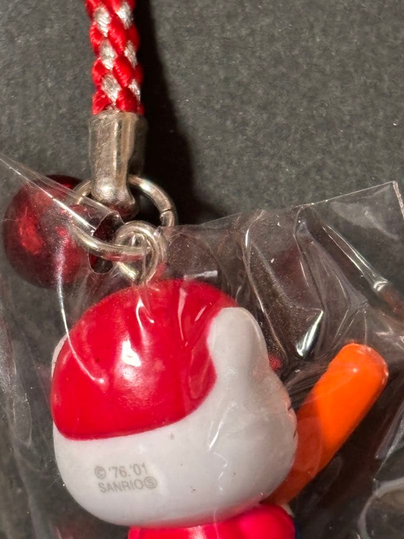 激レア❣️未使用未開封❗️ハローキティ根付け 体育会系 野球部2001