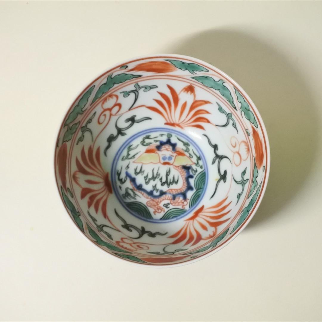江戸後期　伊万里　色絵　碗　５客　骨董品　アンティーク