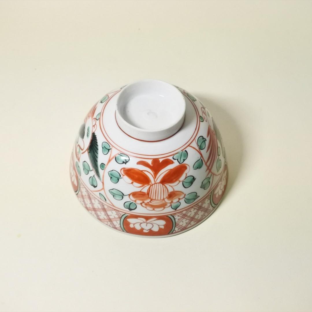 江戸後期　伊万里　色絵　碗　５客　骨董品　アンティーク