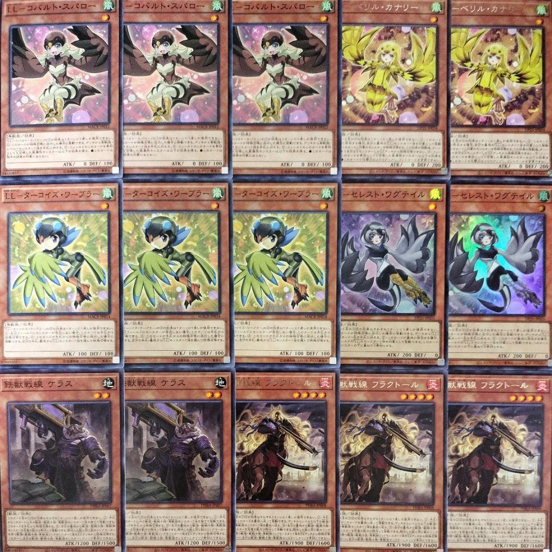【遊戯王 構築済み LL鉄獣戦線 デッキ】LL-バードコール 霞の谷の巨神鳥 等