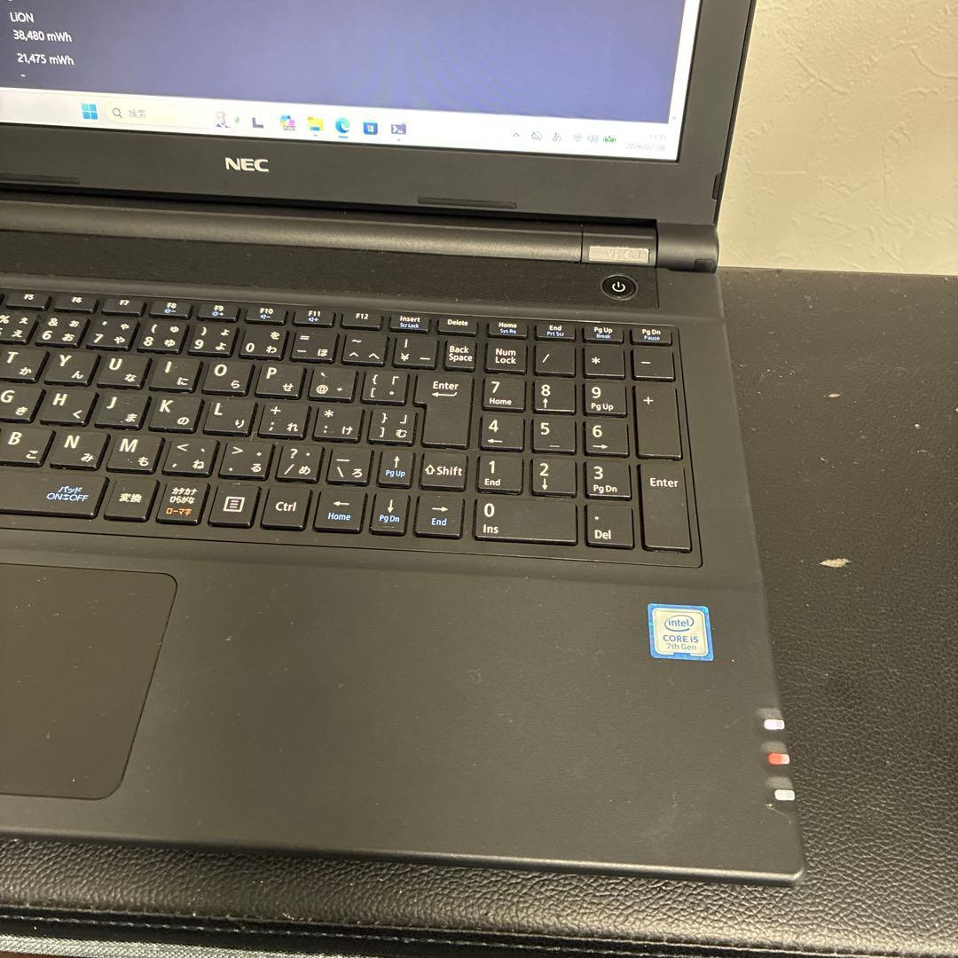 No5 NECノートパソコン　i5-7200U　8GB　SSD256GB