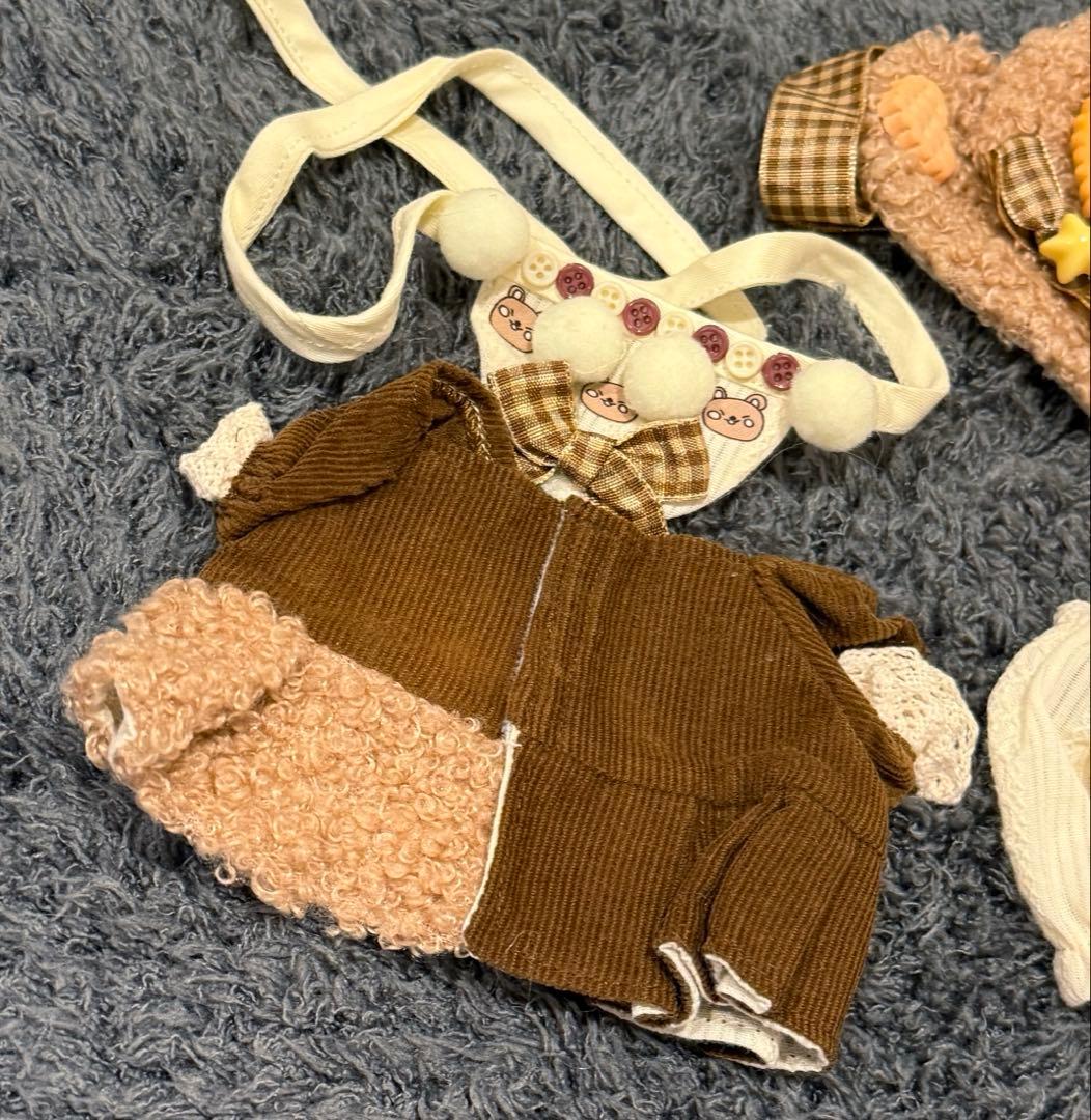 20cm完売レア限定熊ちゃんクッキー風着せ替えぬいぐるみ服セット♪