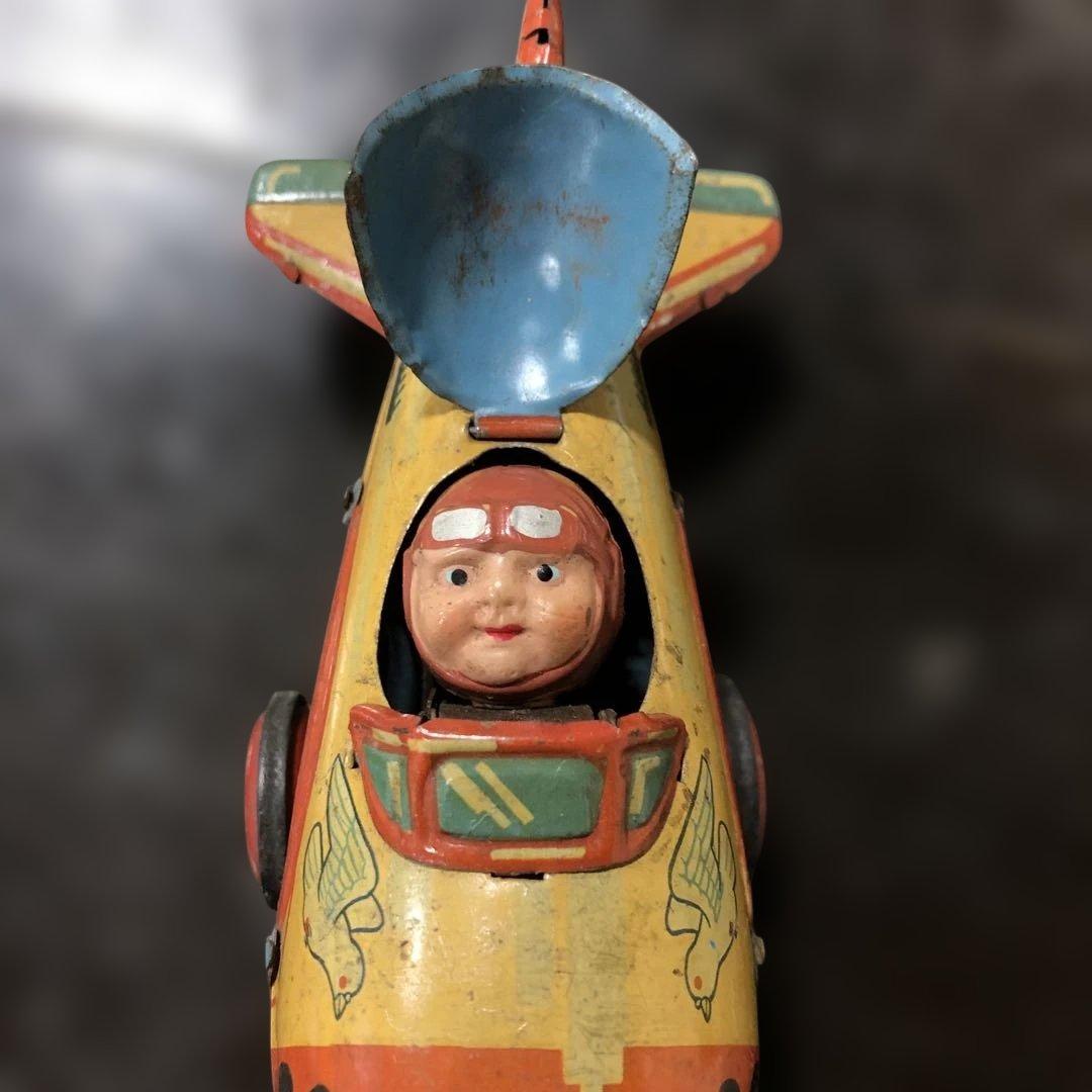 ヴィンテージ 飛行機　ブリキ おもちゃ　軍隊