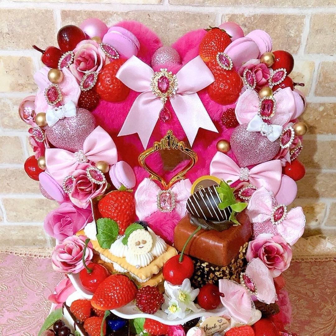 メルヘンなスイーツフラワーアレンジ♡バレンタインフラワーアレンジ♡造花アレンジ