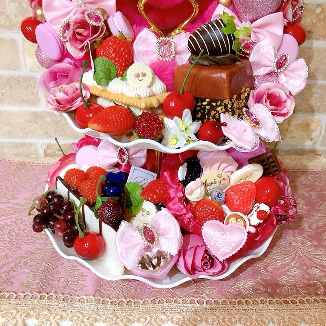 メルヘンなスイーツフラワーアレンジ♡バレンタインフラワーアレンジ♡造花アレンジ