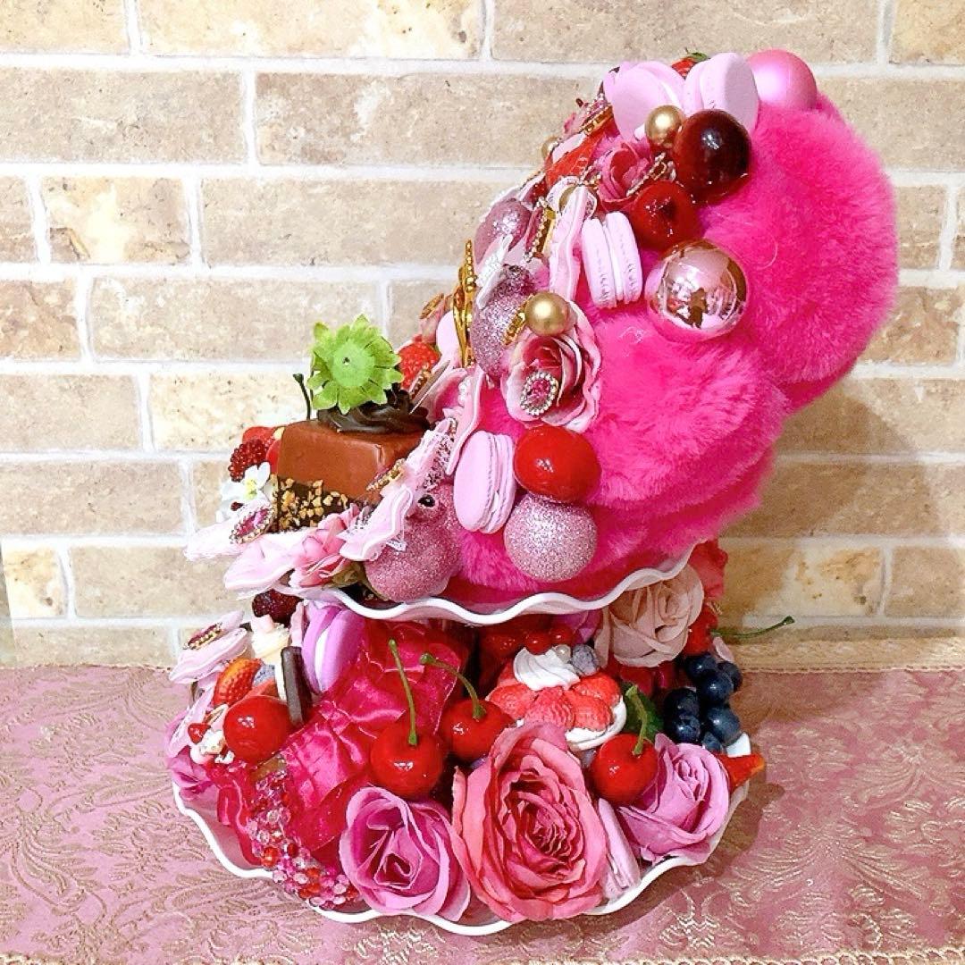 メルヘンなスイーツフラワーアレンジ♡バレンタインフラワーアレンジ♡造花アレンジ