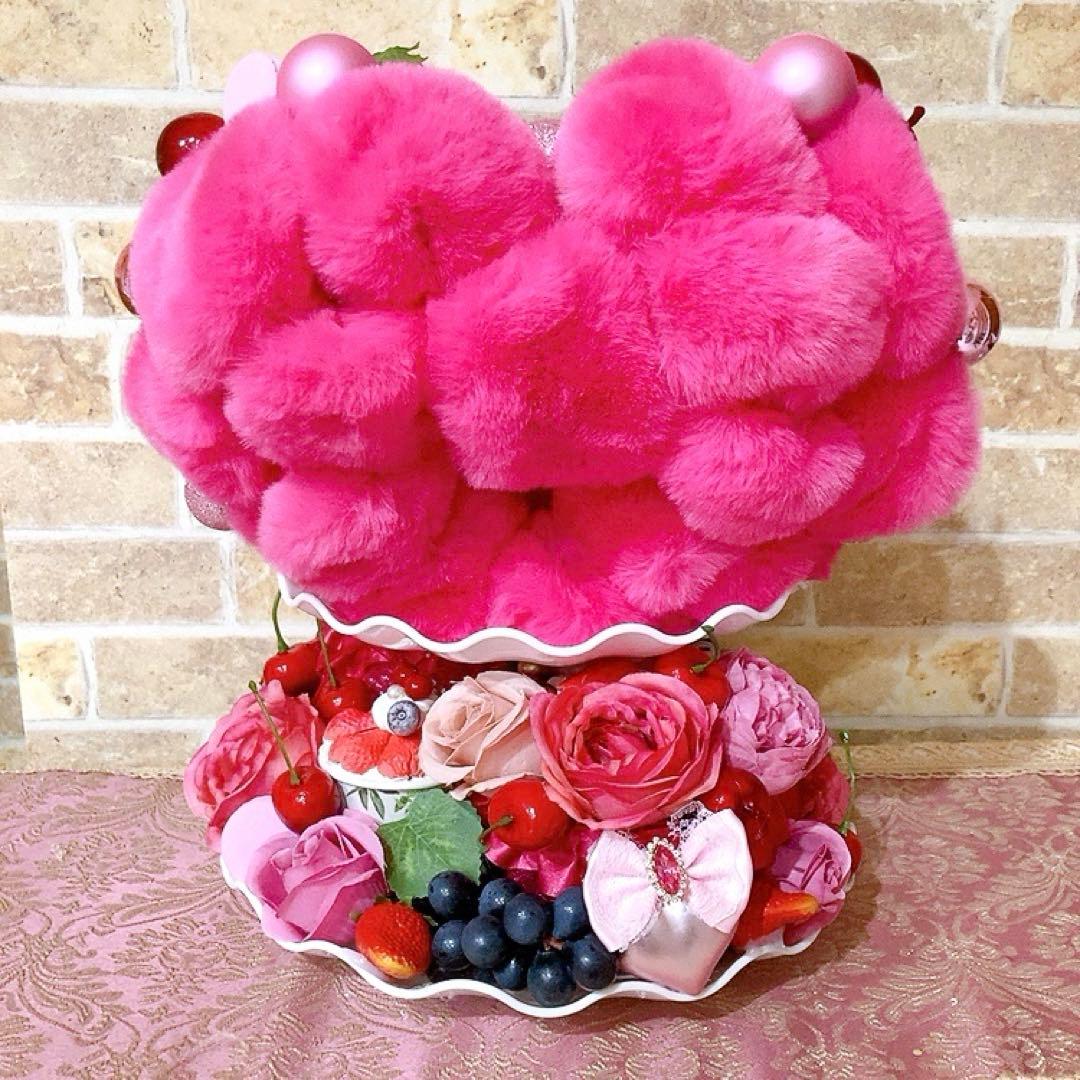 メルヘンなスイーツフラワーアレンジ♡バレンタインフラワーアレンジ♡造花アレンジ