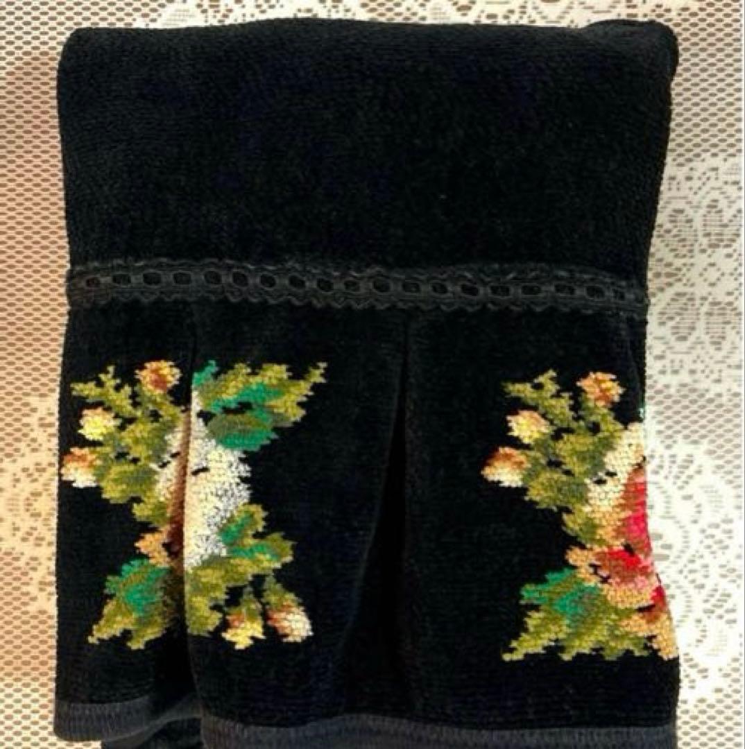 ーFEILERー 【極美品】 フェイラー ブラック　薔薇柄エプロン