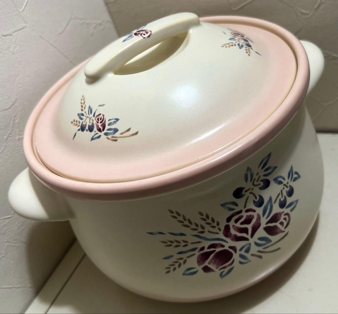 マニー　ローズアンポショワール耐熱陶器キャセロールL