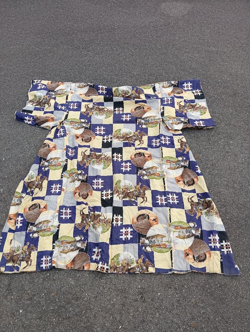 戦前　子供用　着物　戦争柄　戦意高揚　陸軍　海軍　戦車　戦艦　機関銃　飛行機