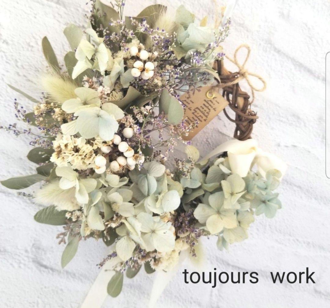 紫陽花リース◇紫陽花◆◇ハーフリース