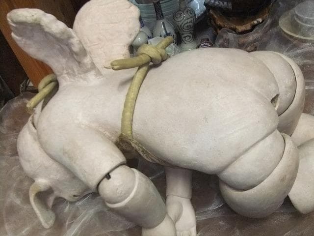 中村寝郎作　人形作家　豚さん　女の子　球体　球体関節DOLL