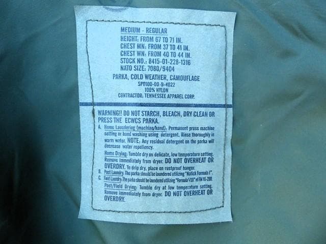 希少 米軍実物 ESWCS ゴアテックスパーカー １st M-R 422