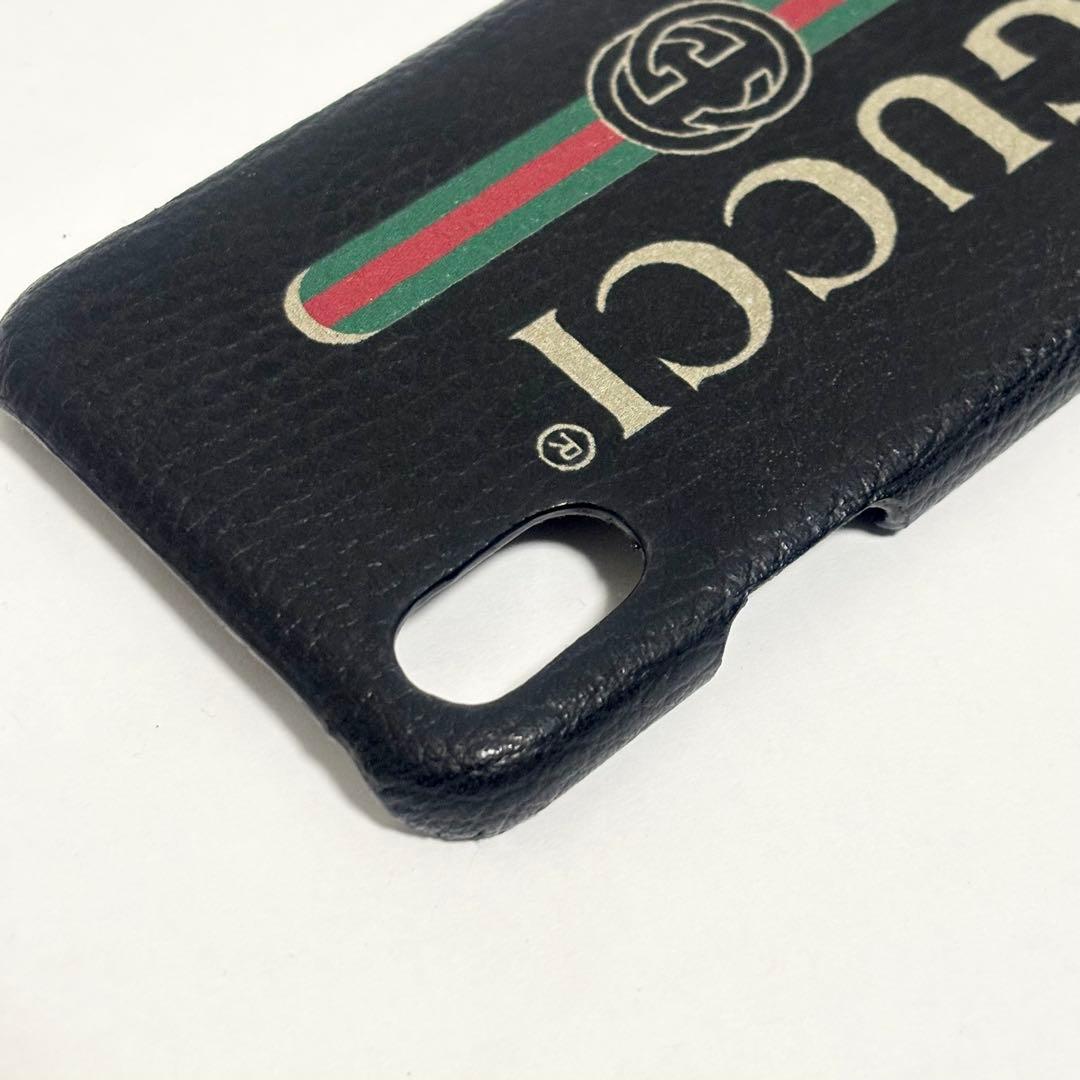 GUCCI◆ロゴ入り◆ブラック◆スマホケース◆iPhone X/XS