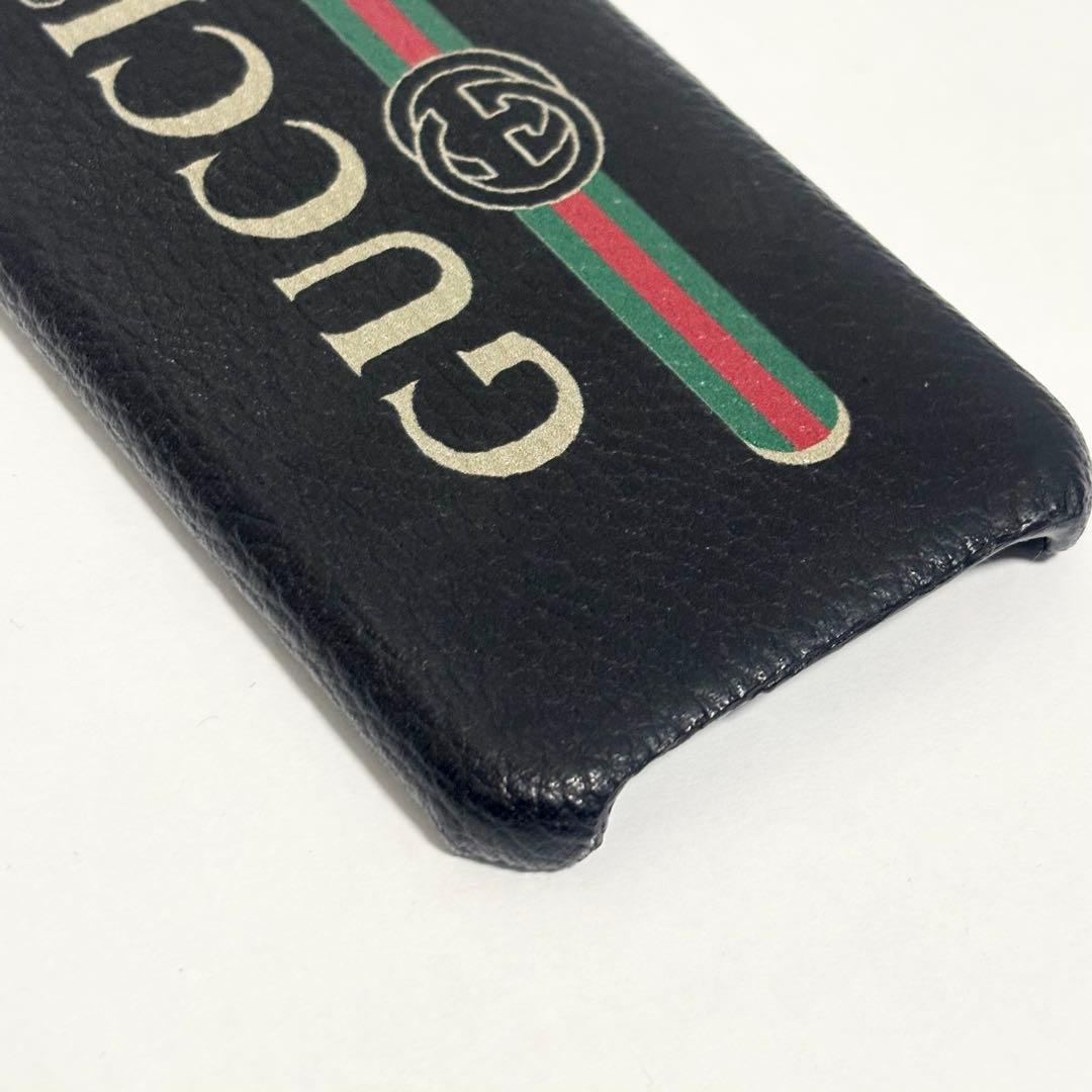 GUCCI◆ロゴ入り◆ブラック◆スマホケース◆iPhone X/XS