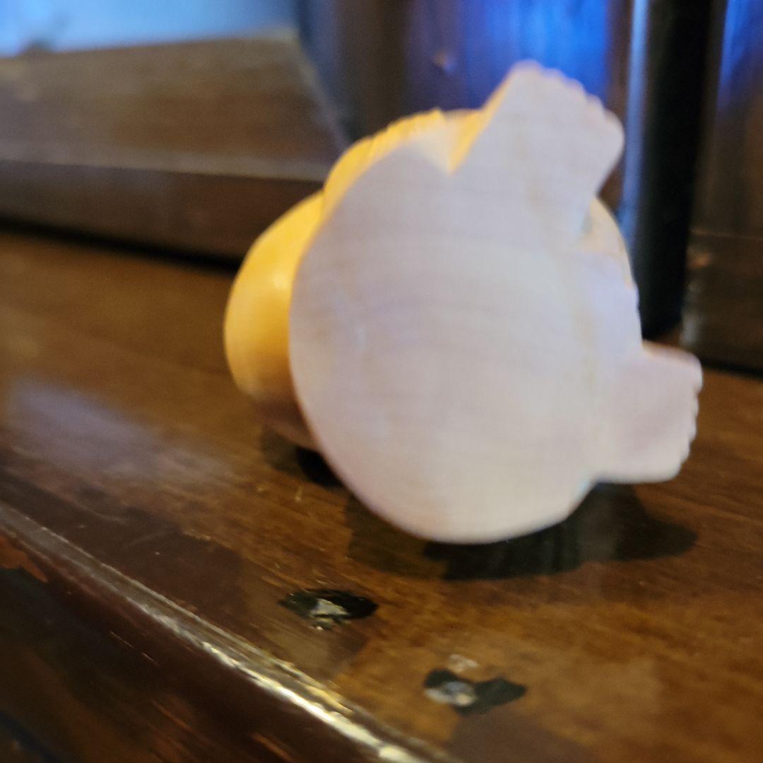 【曰く付き】木製 笑顔のかずおちゃん 5.５cm置物