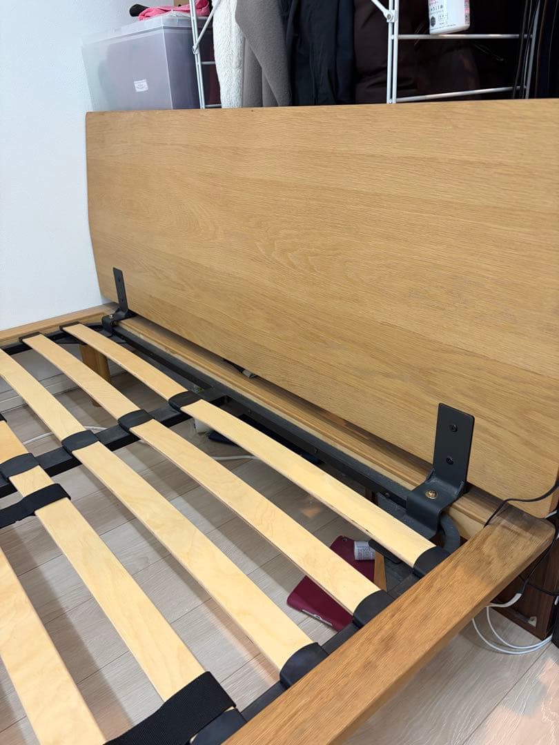 無印良品　ベッドフレーム　ダブル　オーク材　旧型