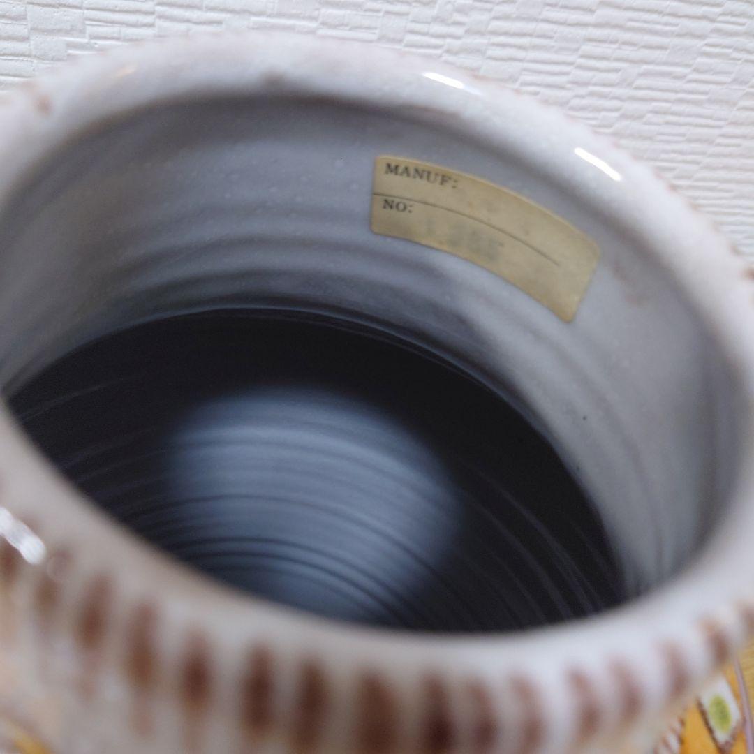 ★レア★イタリア製 フクロウ 陶器 置物 蓋付き壺 ハンドペイント インテリア