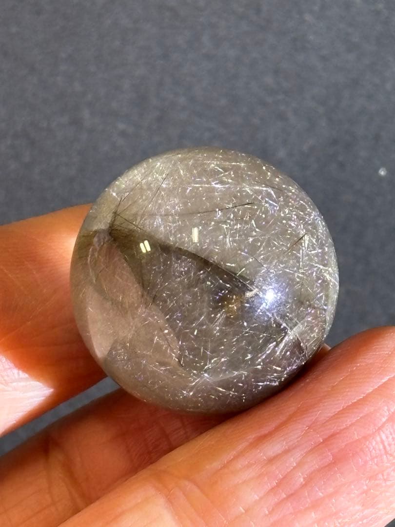 シルバーゴールデンルチルクォーツ　スフィア　2.35cm 在庫処分　天然石