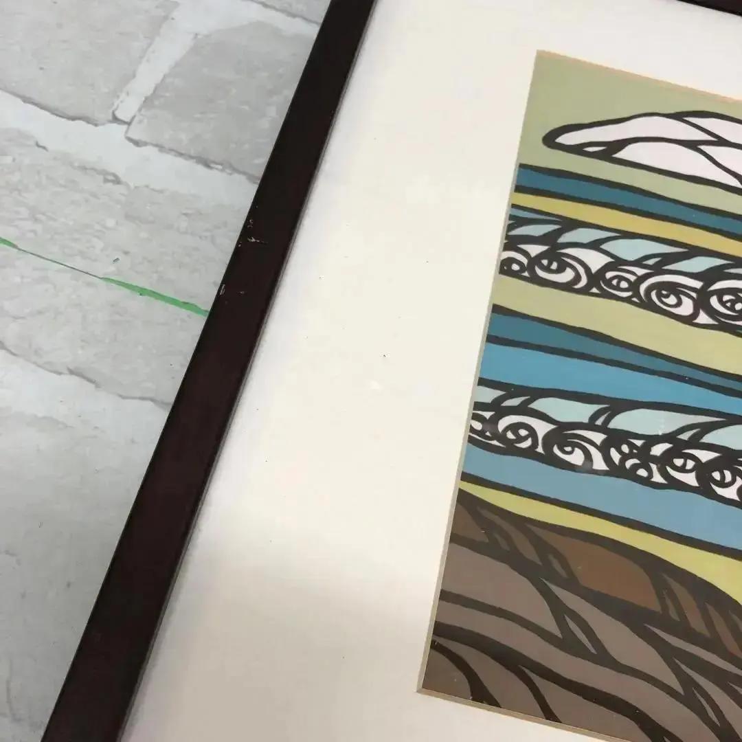 M115 ヘザーブラウン 絵画 2点セット 額縁付き