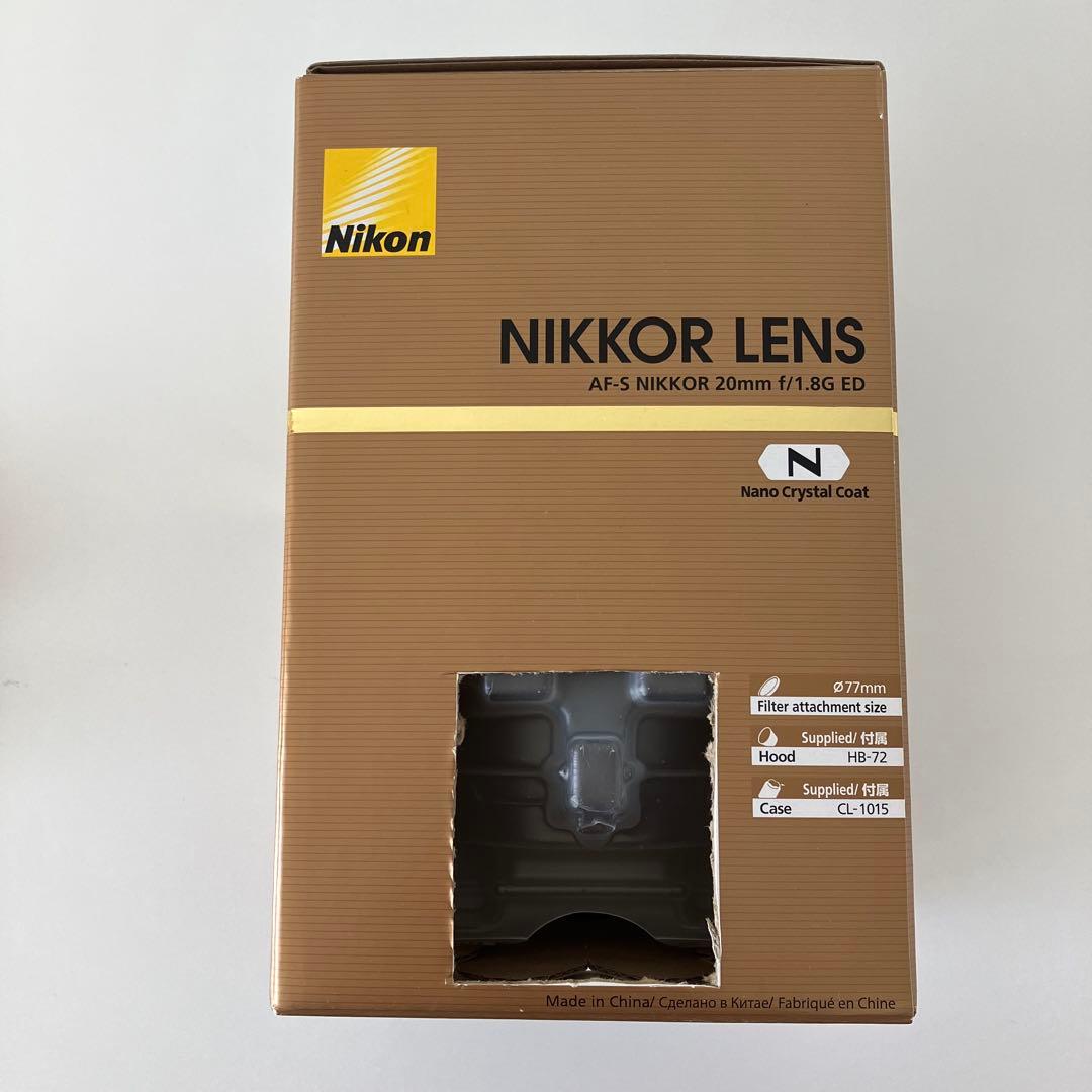 専用NIKKOR AF-S 20mm f/1.8G ED（レンズプロテクト付き）