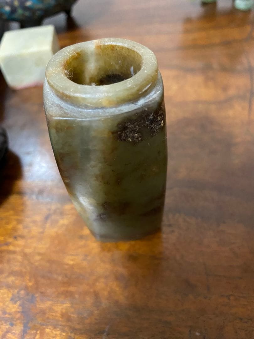 古玉 玉琮 黄玉 唐物 古玩