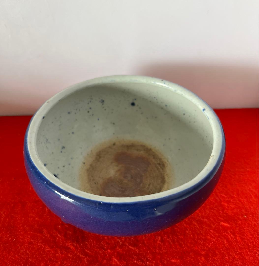 中国古美術•文房具•清時代蓝釉香炉：XG44-1