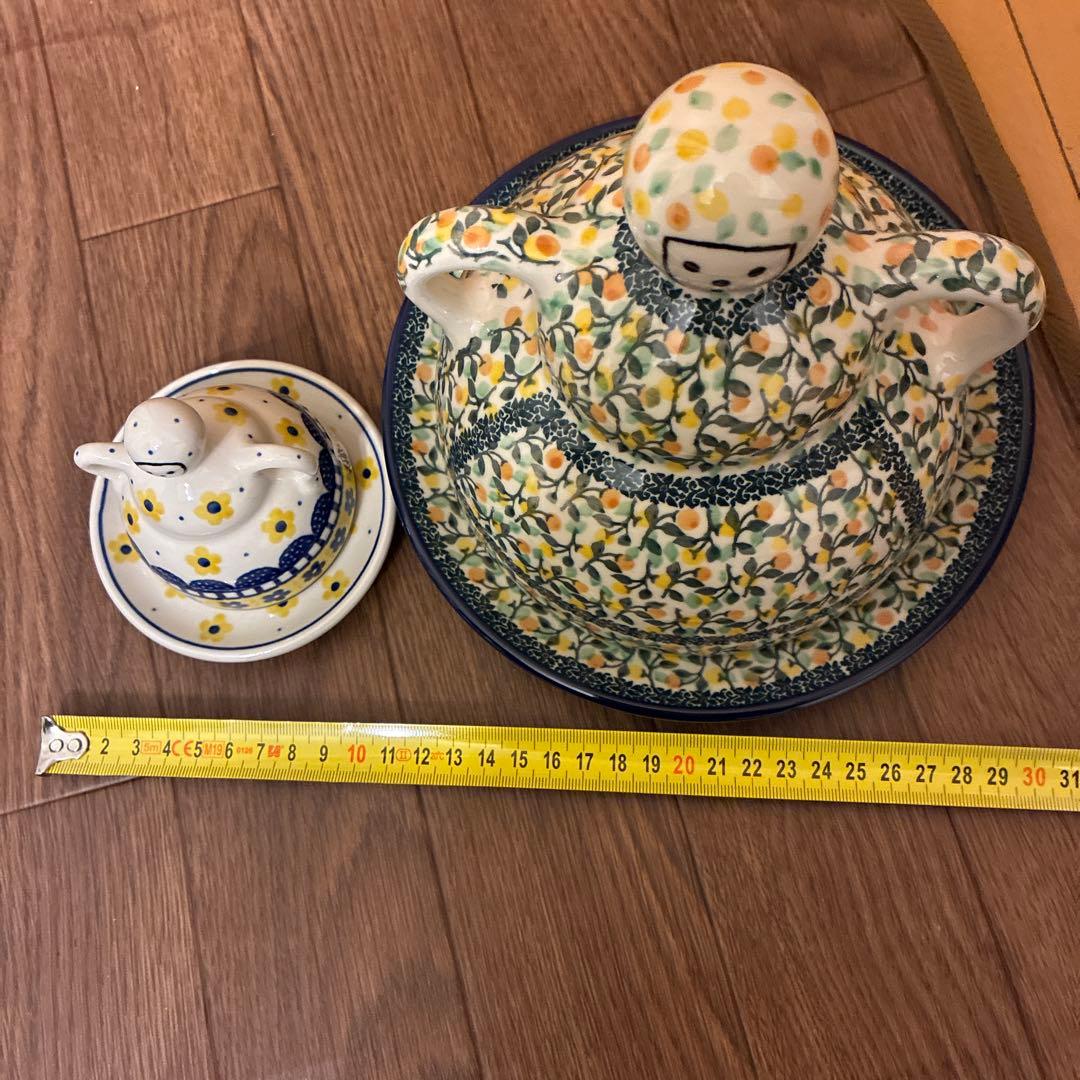 ポーランド 食器 ポーリッシュ ポタリー ドイツ 新品 未使用 チーズレディー