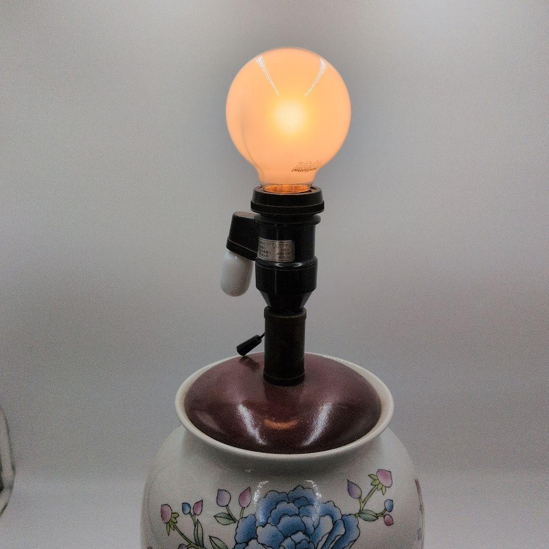 花柄 陶器製 フロアスタンド ランプ アンティーク ヴィンテージ