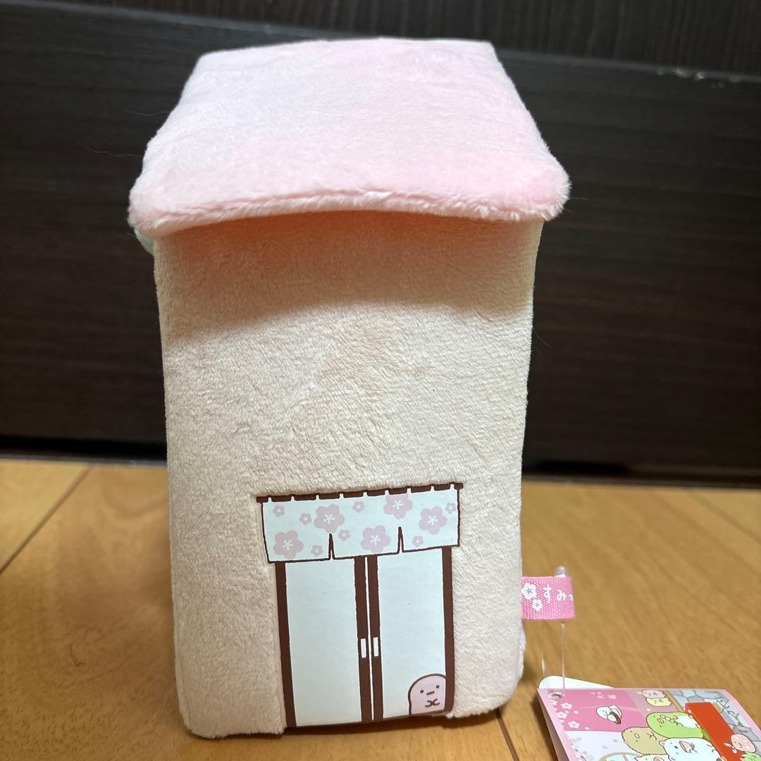 新品タグ　すみっコぐらし　和風　すみっこハウス　どらねこ大福　てのりぬいぐるみ