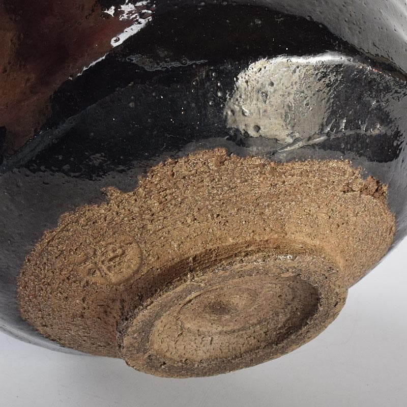 茶道具　楽吉左衛門　黒楽茶碗　C　6928