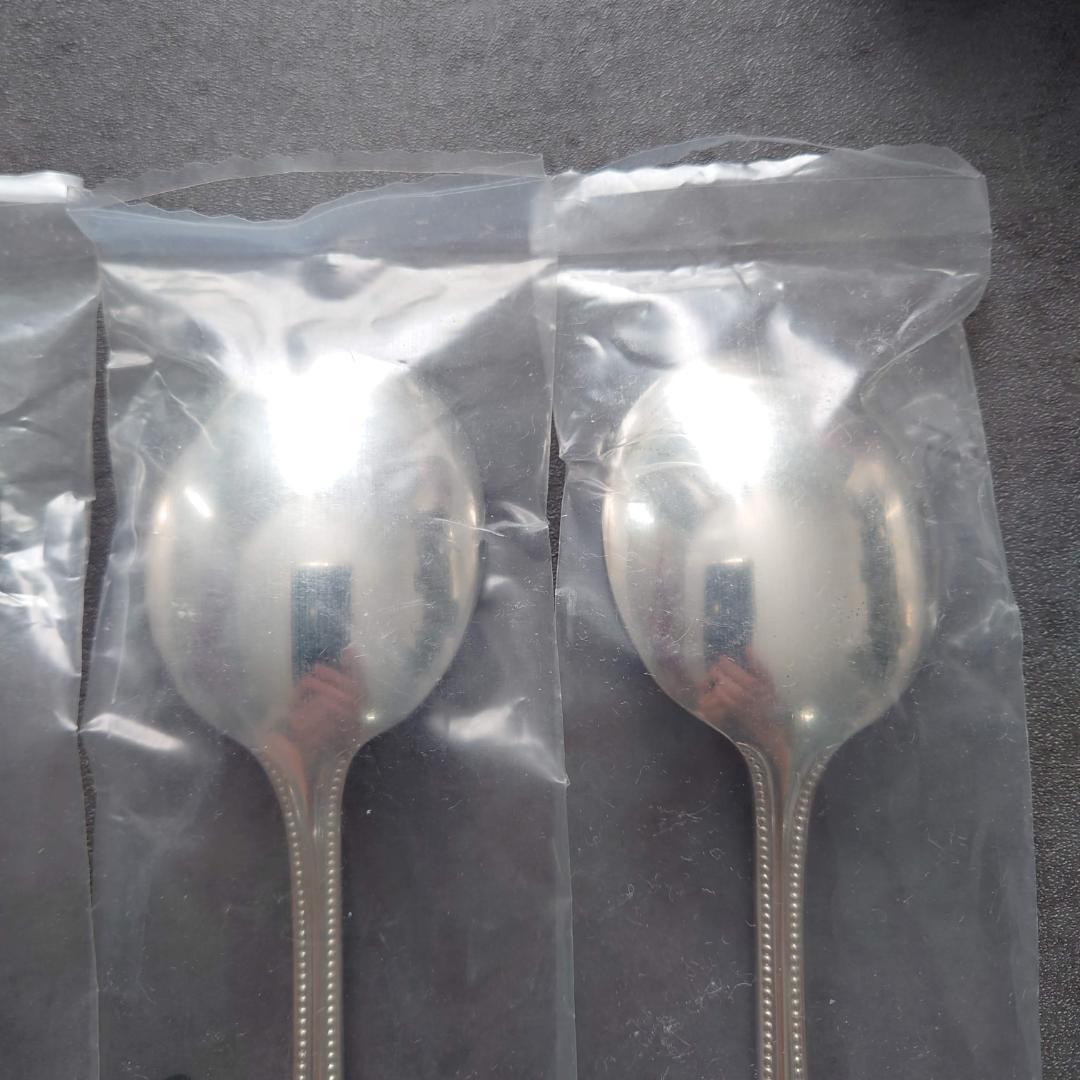 クリストフル パール 未開封 コンソメスプーン 4点