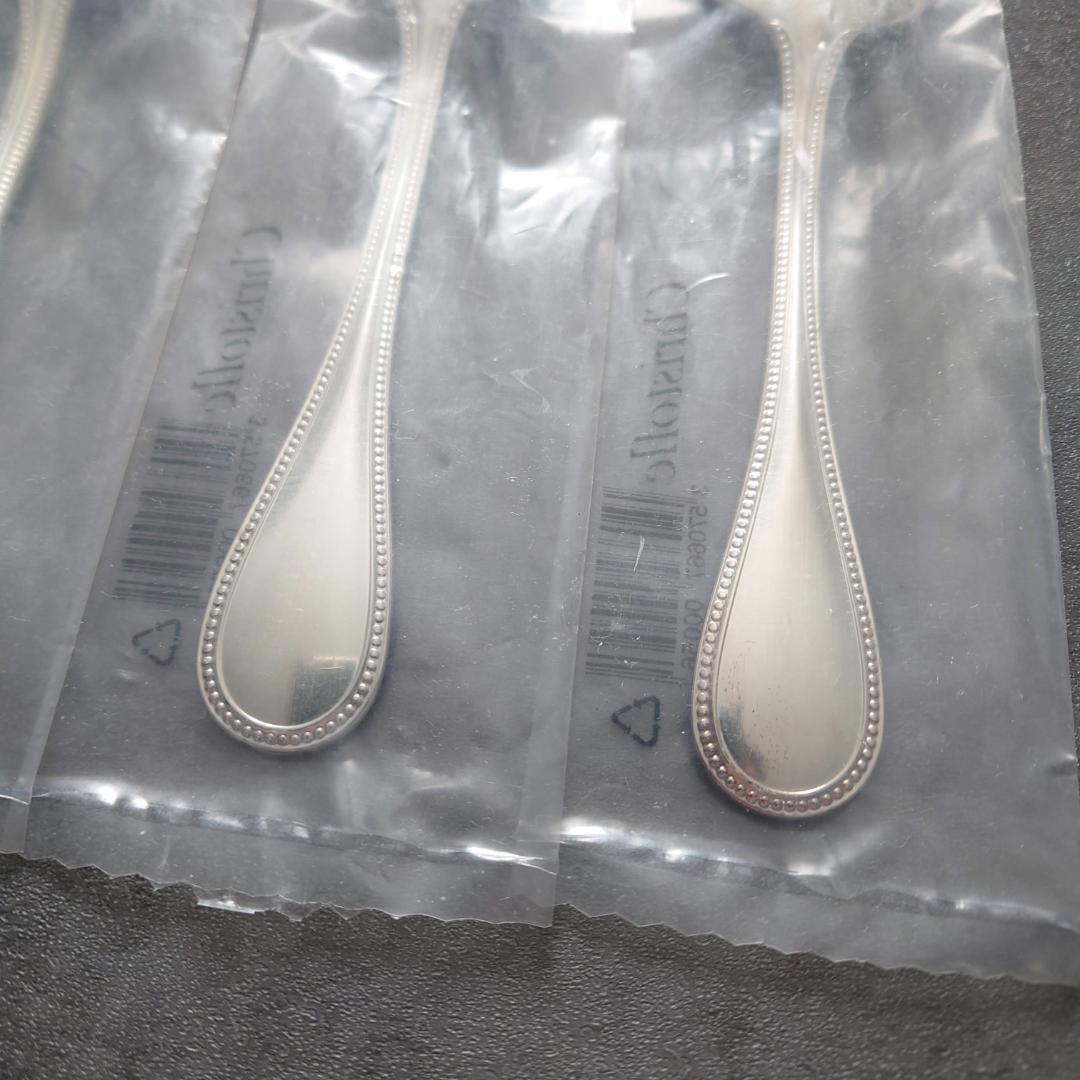 クリストフル パール 未開封 コンソメスプーン 4点