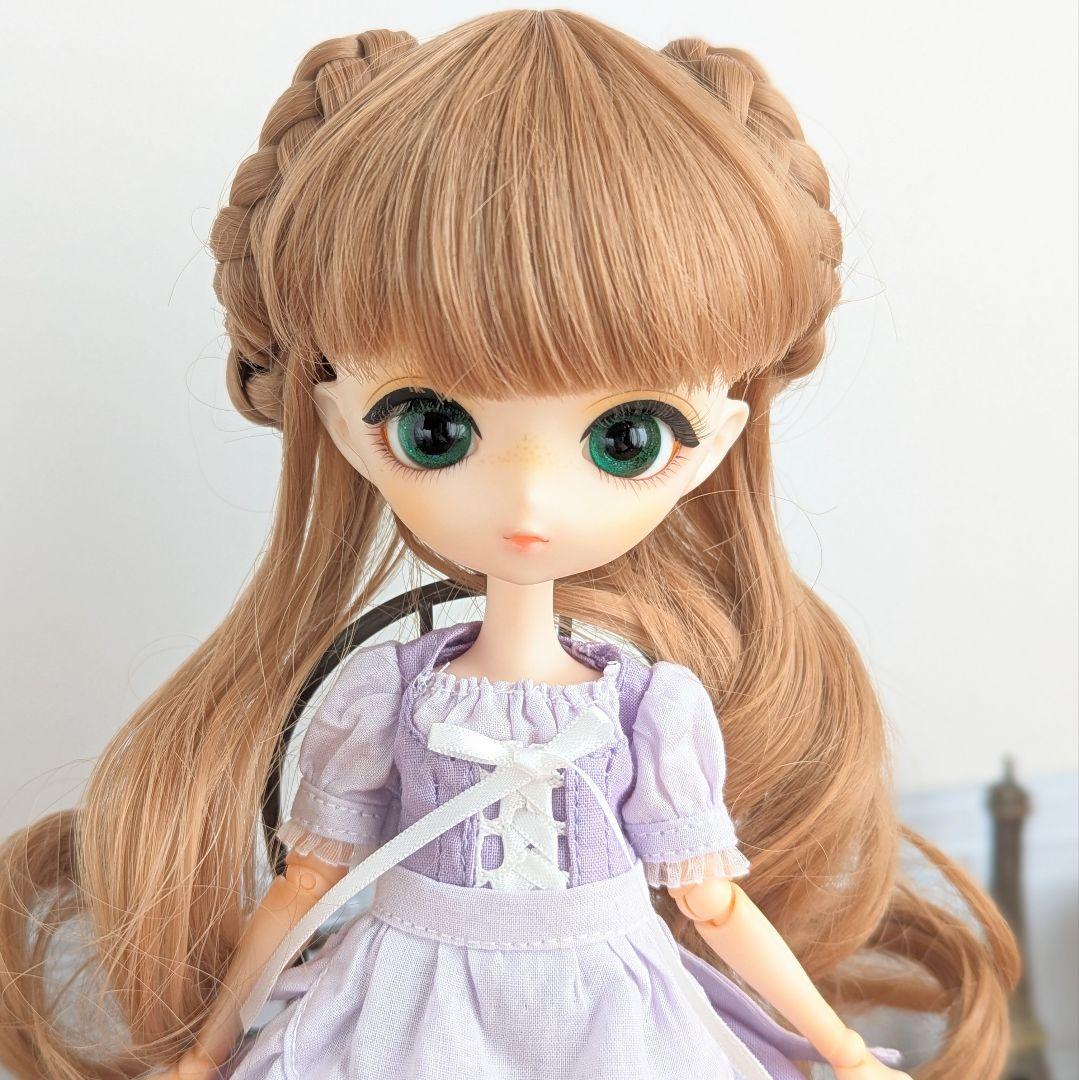 1559【ハルモニアブルーム ワンピース】ラベンダーのディアンドル風ワンピース