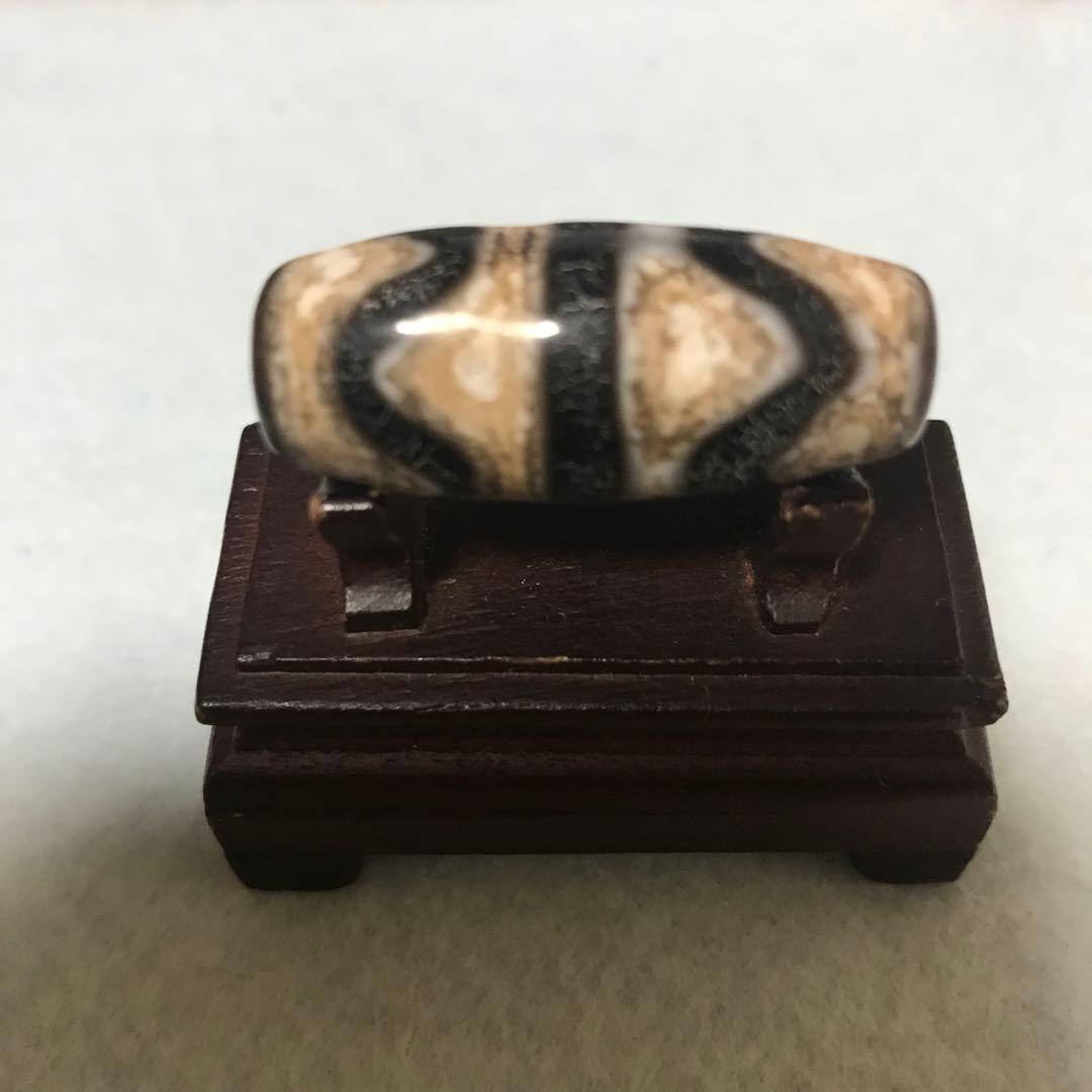 超激レア珍品‼︎ 古代老礦石　双虎牙天珠