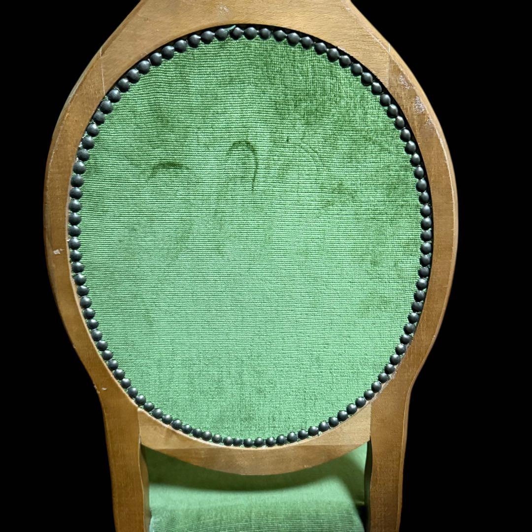 アンティーク調 猫脚　チェア　ロココ調 彫刻 鋲 椅子 イス ダイニングチェア