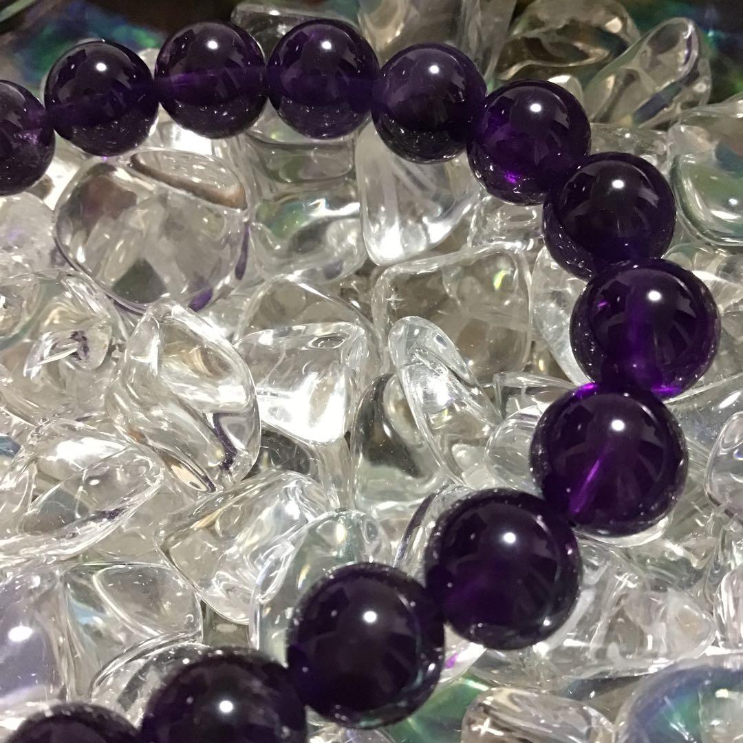 アメジスト　ウルグアイ産 16cm 9mm珠　パワーストーンブレスレット
