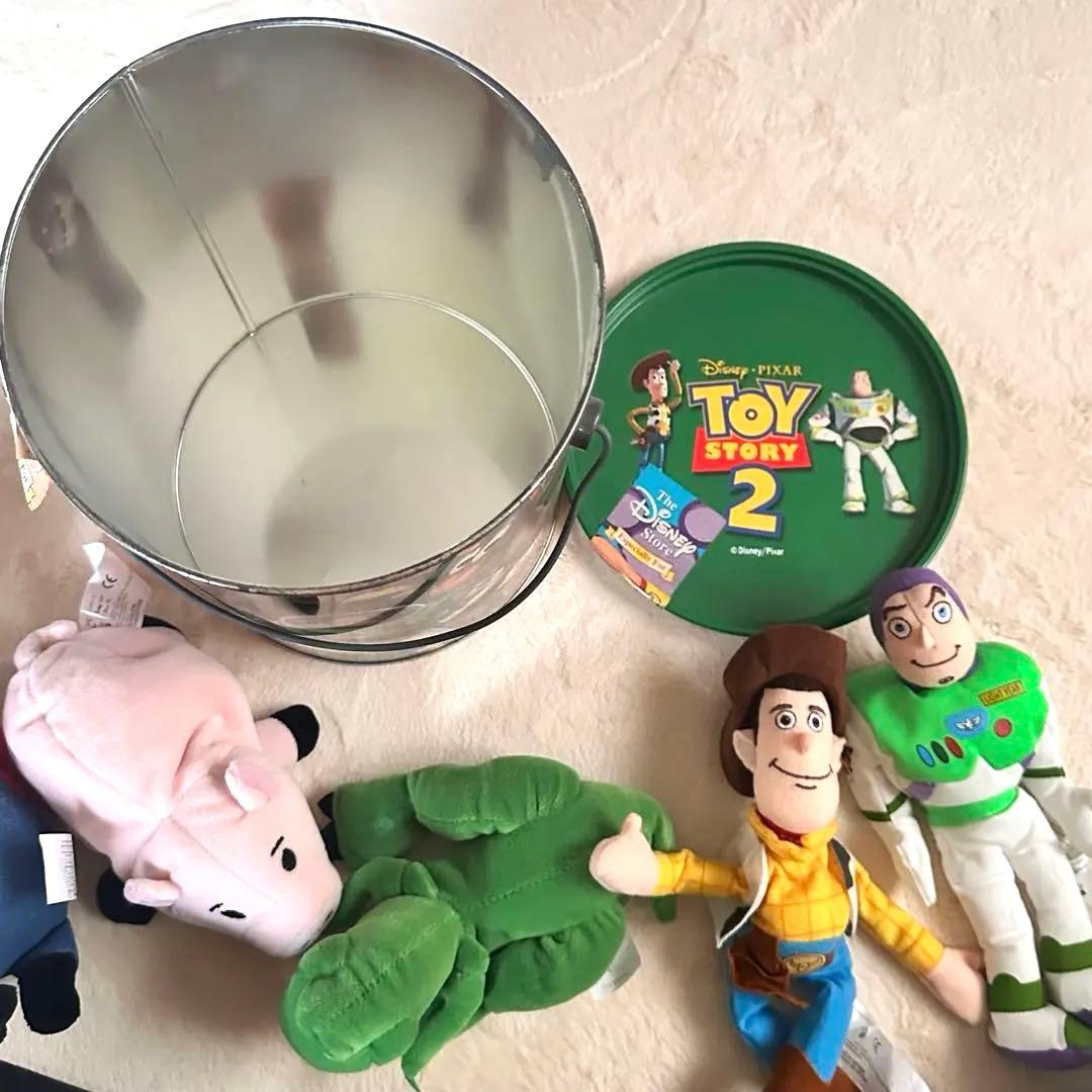 トイストーリー2 ぬいぐるみセット ブリキ缶入り 激レア ディズニーピクサー