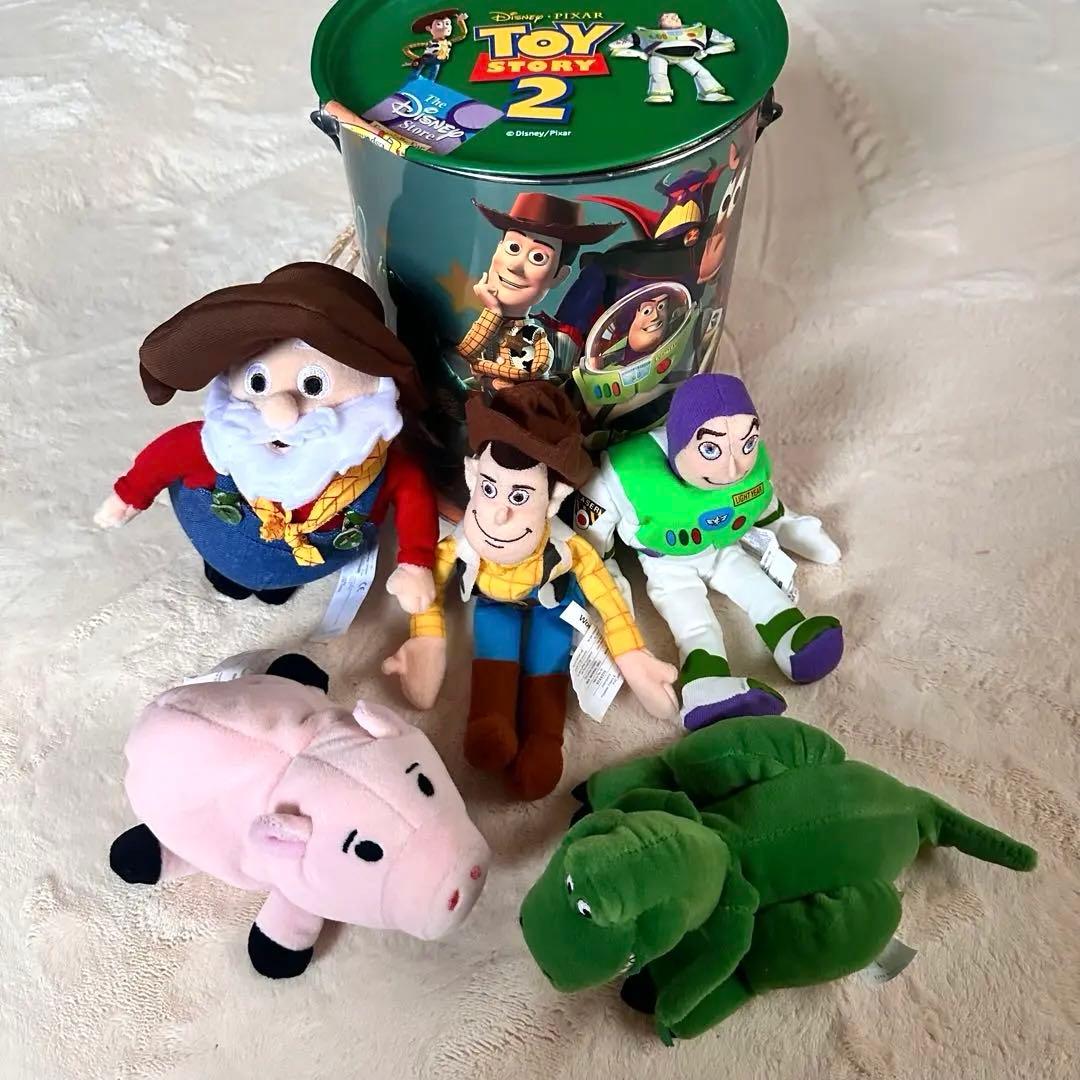 トイストーリー2 ぬいぐるみセット ブリキ缶入り 激レア ディズニーピクサー