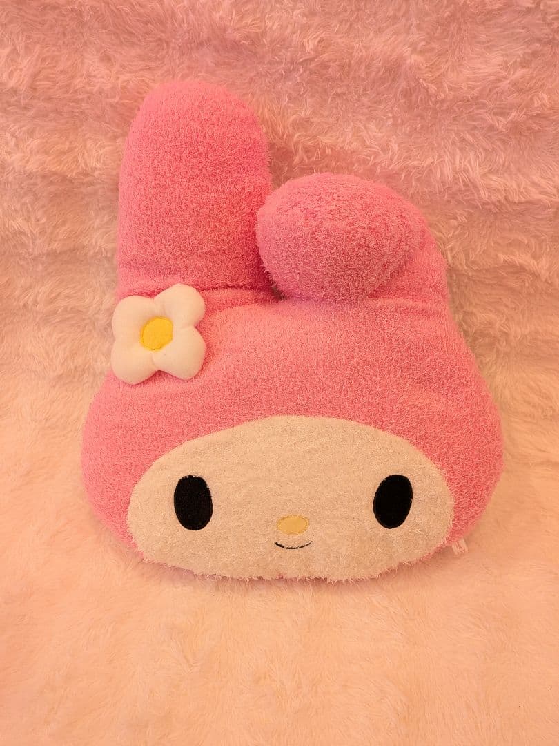 マイメロディ　ビッグフェイス形　ぬいぐるみクッション　2点セット売り☆　サンリオ
