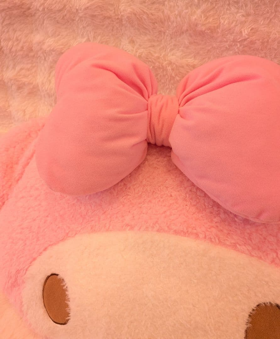 マイメロディ　ビッグフェイス形　ぬいぐるみクッション　2点セット売り☆　サンリオ