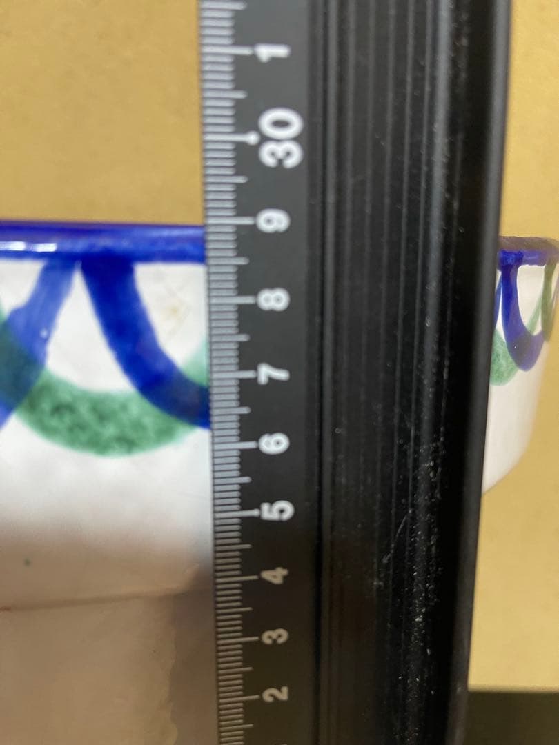 大きい プランター 鉢 陶器 花柄 スペイン 受け皿付 白 洋風 北欧 未使用