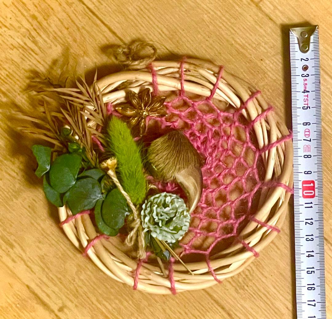 ハンドメイド天然素材リース 直径約15cm 熊の爪　魔除け　希少　金毛