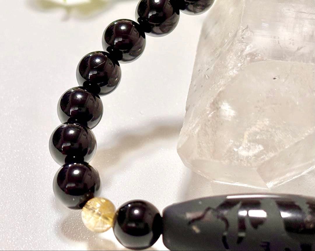 超夢幻品質　破邪最強の守護石　幻のインペリアルモリオンと虹煌めく皇帝黒龍幻神天珠