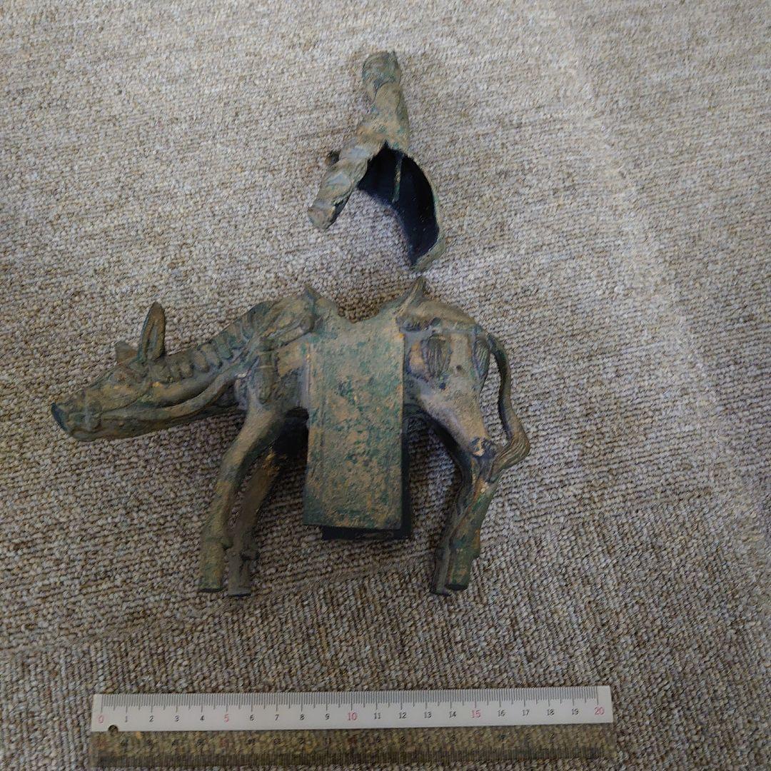 骨董　香炉　古銅驢馬乗賢人