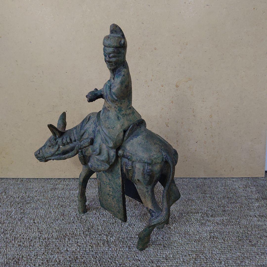 骨董　香炉　古銅驢馬乗賢人