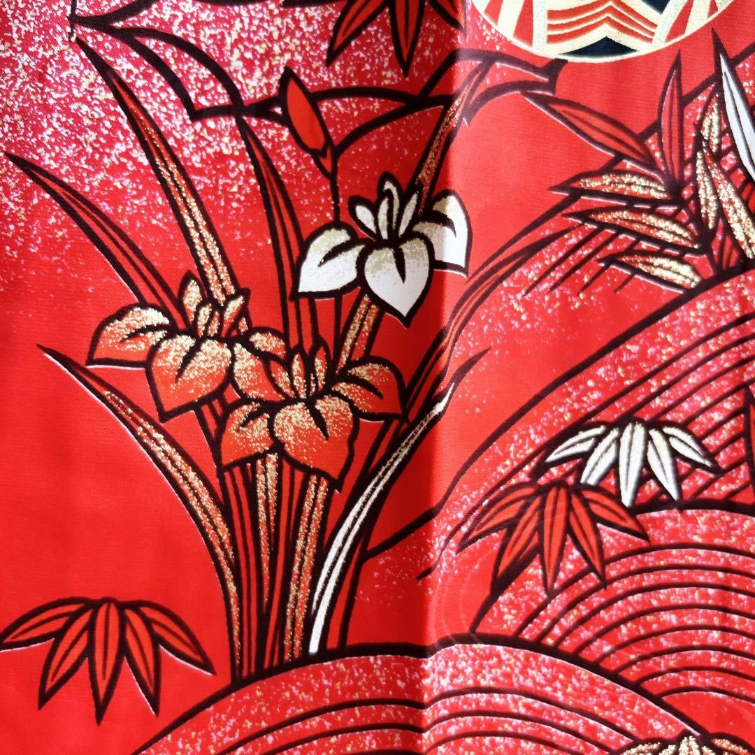 セット　七五三７歳女の子　小物　赤地　化繊　赤系　52324